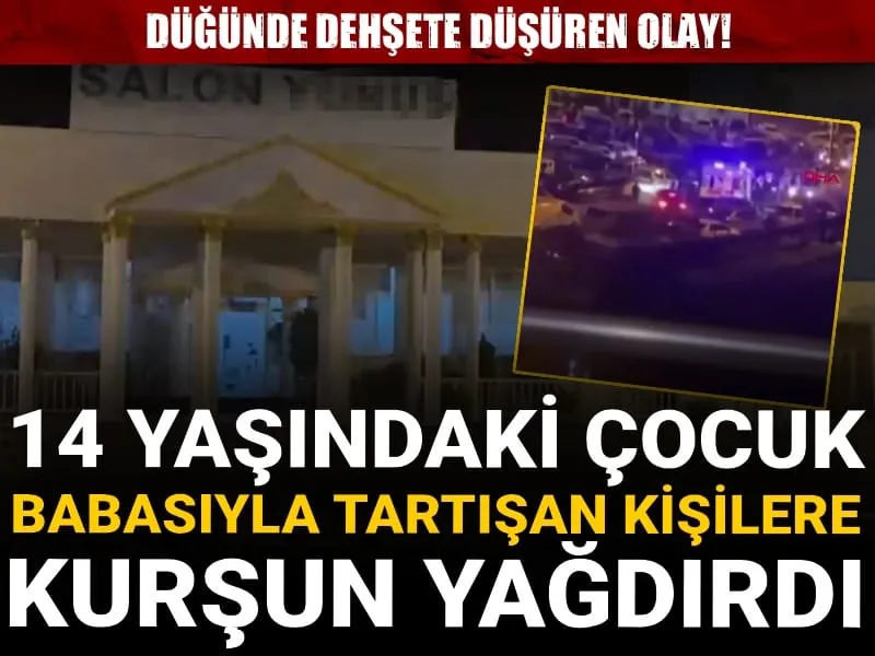 14 yaşındaki çocuk düğünde kurşun yağdırdı! 5 yaralı