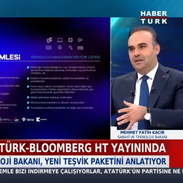 Bakan Kacır Bloomberg HT - Habertürk ortak yayında