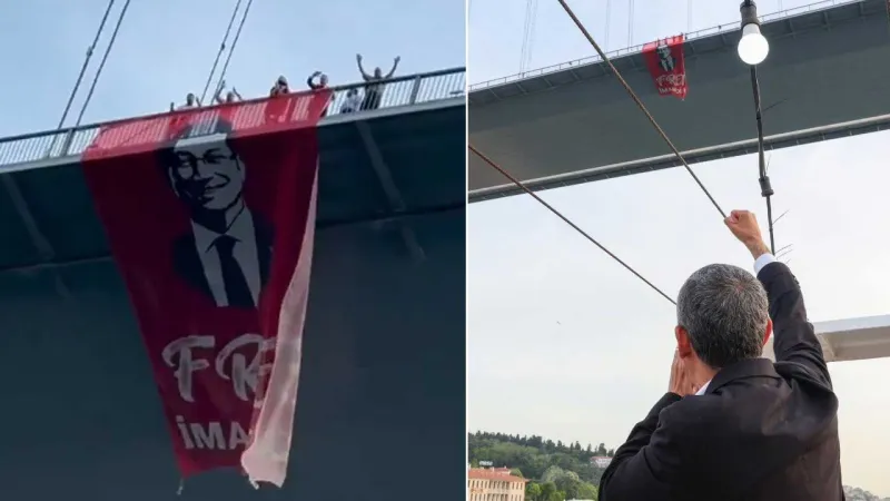 İmamoğlu'na Özgürlük: CHP'den Köprüde Şok Pankart Eylemi!