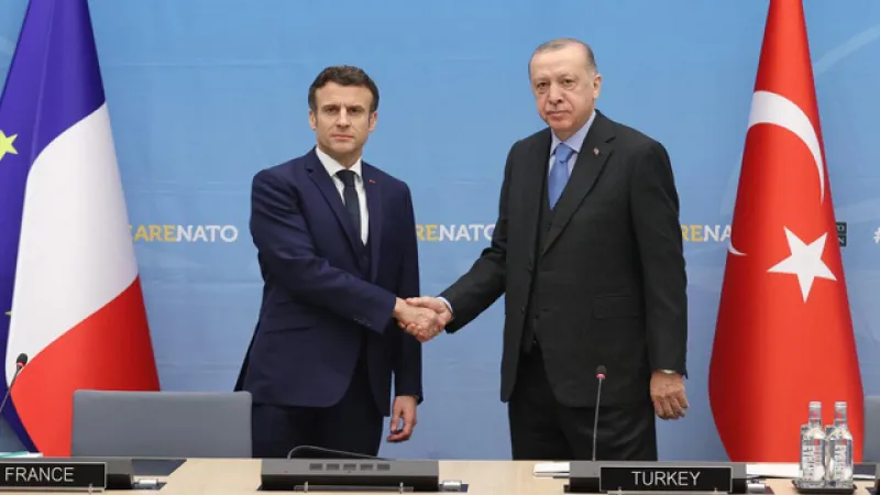 Cumhurbaşkanı Erdoğan Fransa Cumhurbaşkanı Macron ile görüştü