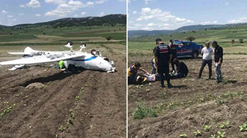 Eğitim Uçağı Ters Döndü! Bilecik'te Pilotun Zor Anları