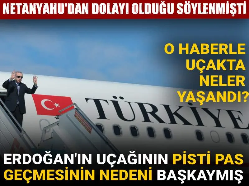 Erdoğan'ın uçağının pisti pas geçmesinin nedeni başkaymış