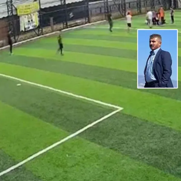 Maç bir anda durdu... Arkadaşları yanına koştu!