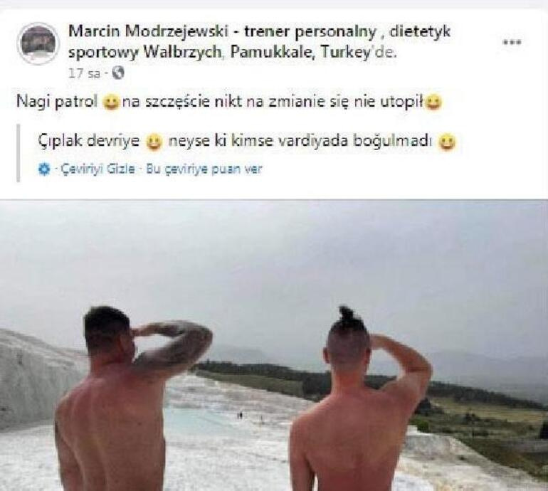 Pamukkalede 2 turistin çıplak fotoğrafı tepki çekti